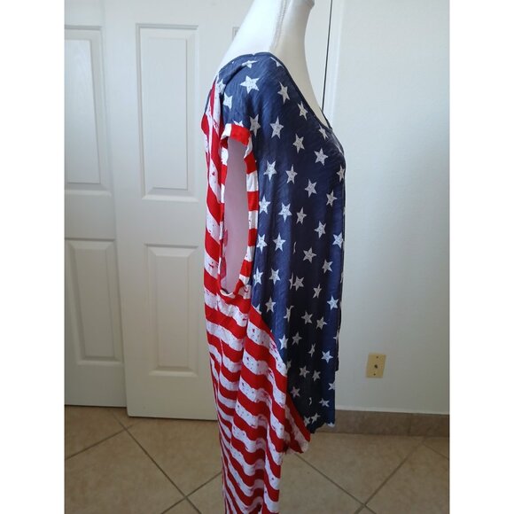 Lane Bryant Wpmens Tank Top Stars & Stripes Red White and Blue Patriotic 22/24 - Picture 3 of 13